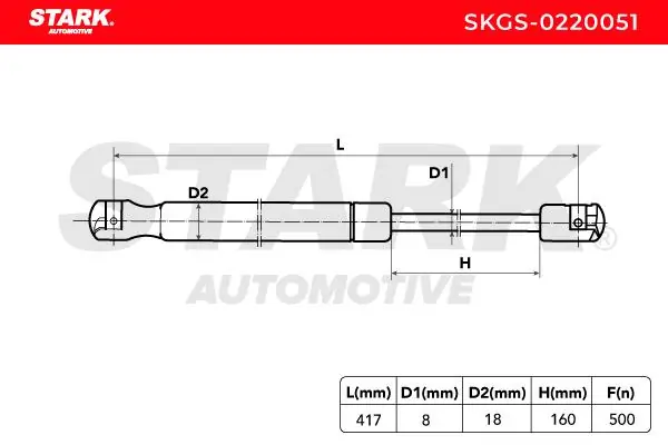 Amortiguador maletero SKGS0220051 Market (OEM)