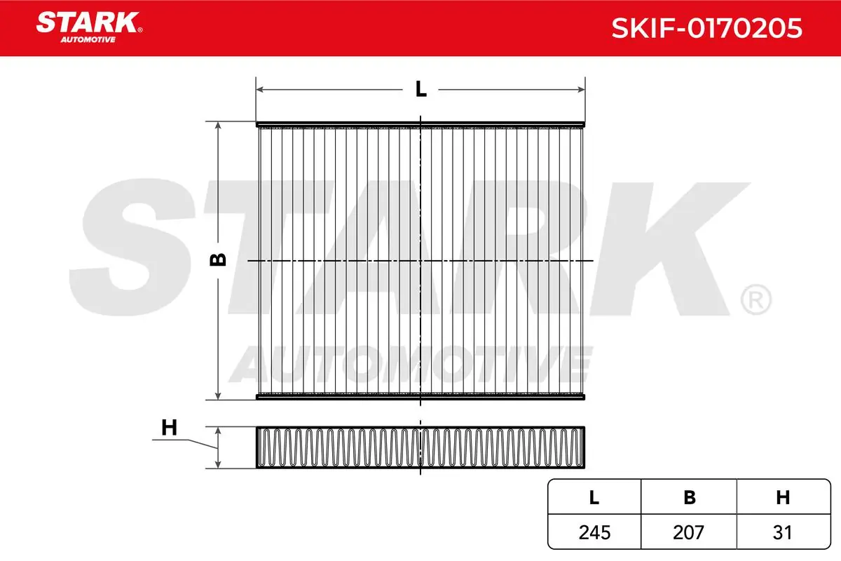 SKIF0170205 Market (OEM) Filtro antipolen