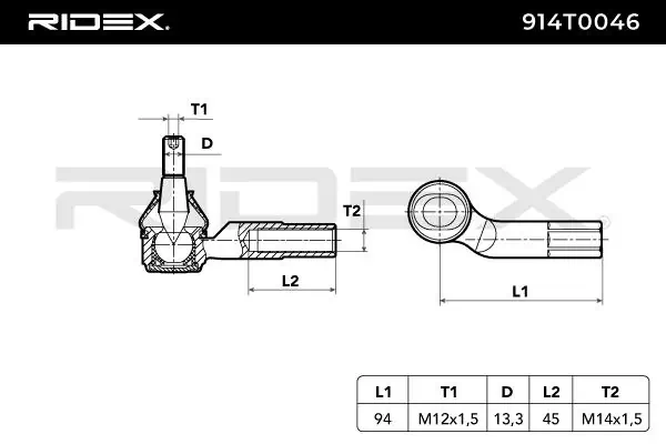 Rótula de barra de acoplamiento Ridex 914T0046 precio, desde 23,21 EUR