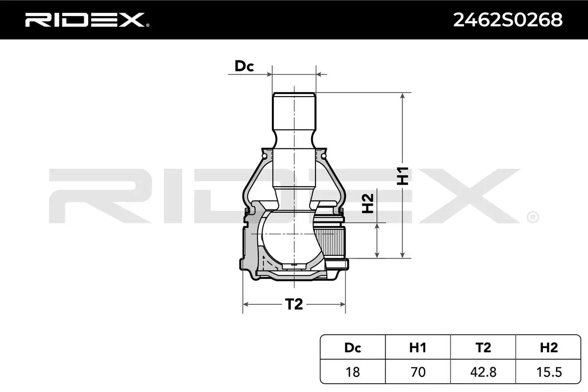 2462S0268 Ridex Rótula inferior de suspensión