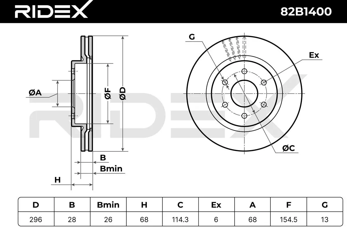 82B1400 Ridex Discos