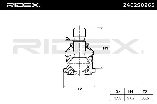 Comprar 2462S0265 Ridex Rótula inferior de suspensión