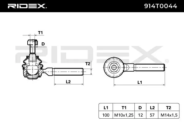 914T0044 Ridex Rótula de dirección