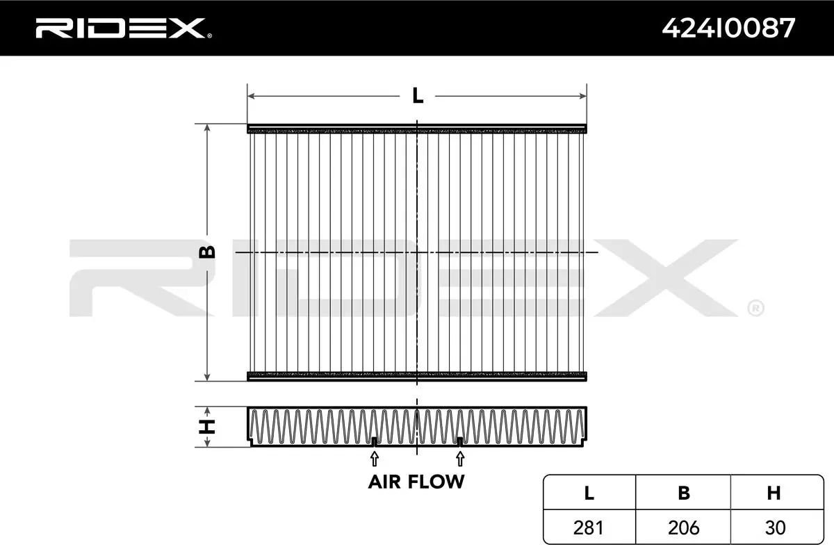 Comprar 424I0087 Ridex Filtro de aire del habitáculo