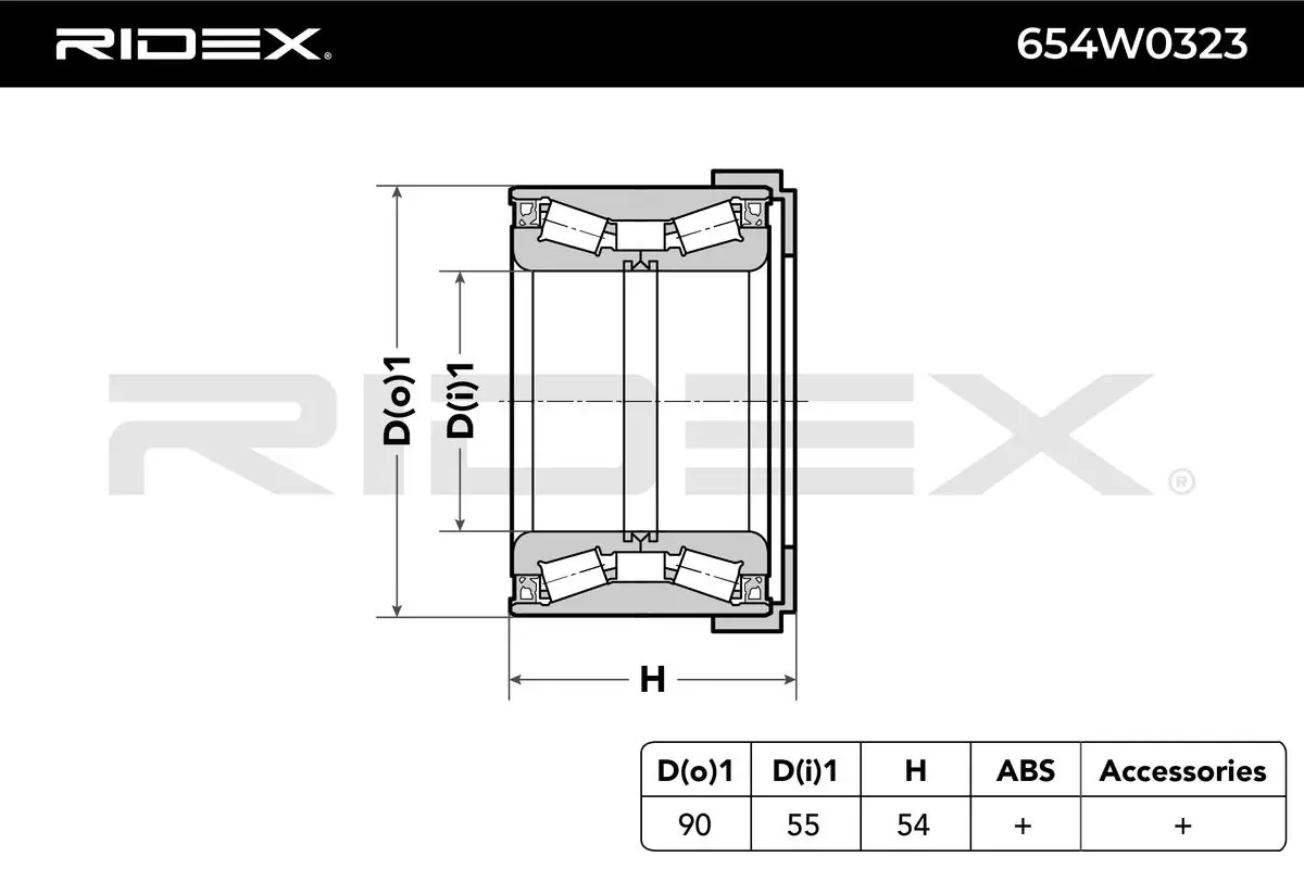 Comprar 654W0323 Ridex Cojinete de rueda delantero