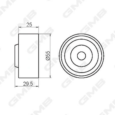 Rodillo intermedio de correa dentada Hyundai Accent 1