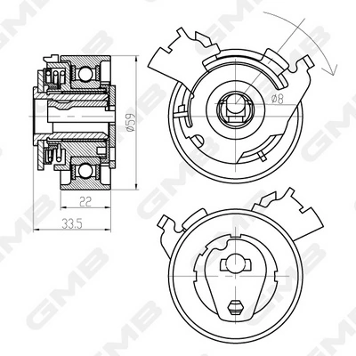 Tensor, correa de distribucion GTB0030 GMB