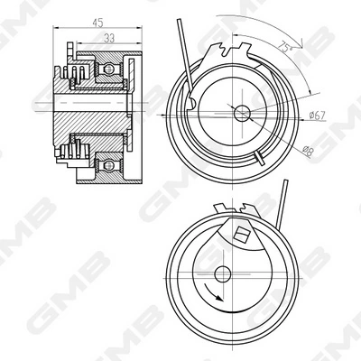 Rodillo tensor cadena para Chrysler Voyager II ()