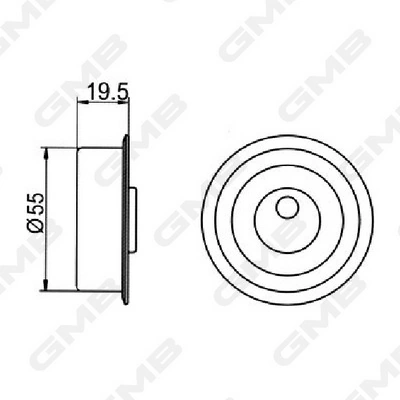 Polea tensora de la correa de equilibrado GT10070 GMB