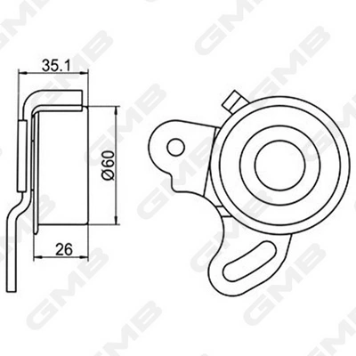Rodillo tensor cadena GMB GT10010