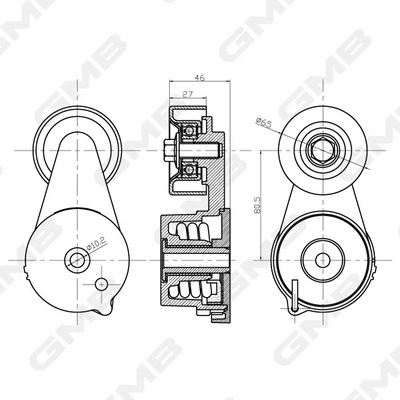 Tensor de correa poli V GAT10040 GMB