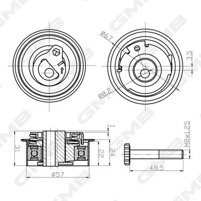 Tensor, correa dentada para Hyundai I10  PA