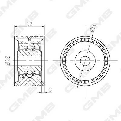 Comprar GT30510 GMB Polea correa distribución
