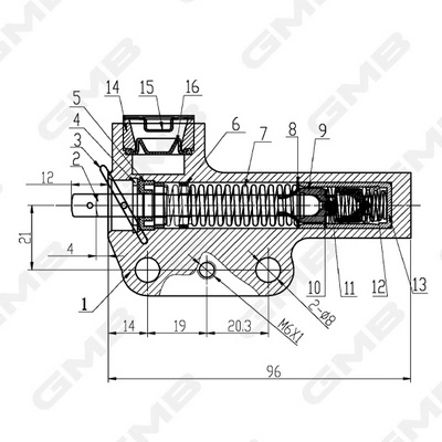 Tensor de la correa de distribución GMB GHAT101 precio, desde 53,63 EUR