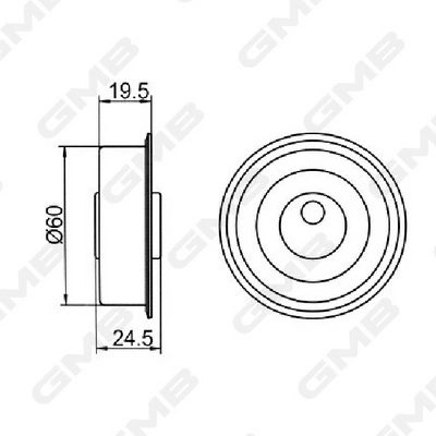 Polea tensora de la correa de equilibrado GMB GT10040