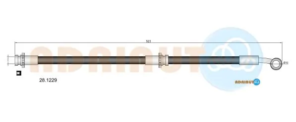 Tubo flexible de frenos delantero Nissan Sunny III (N14)