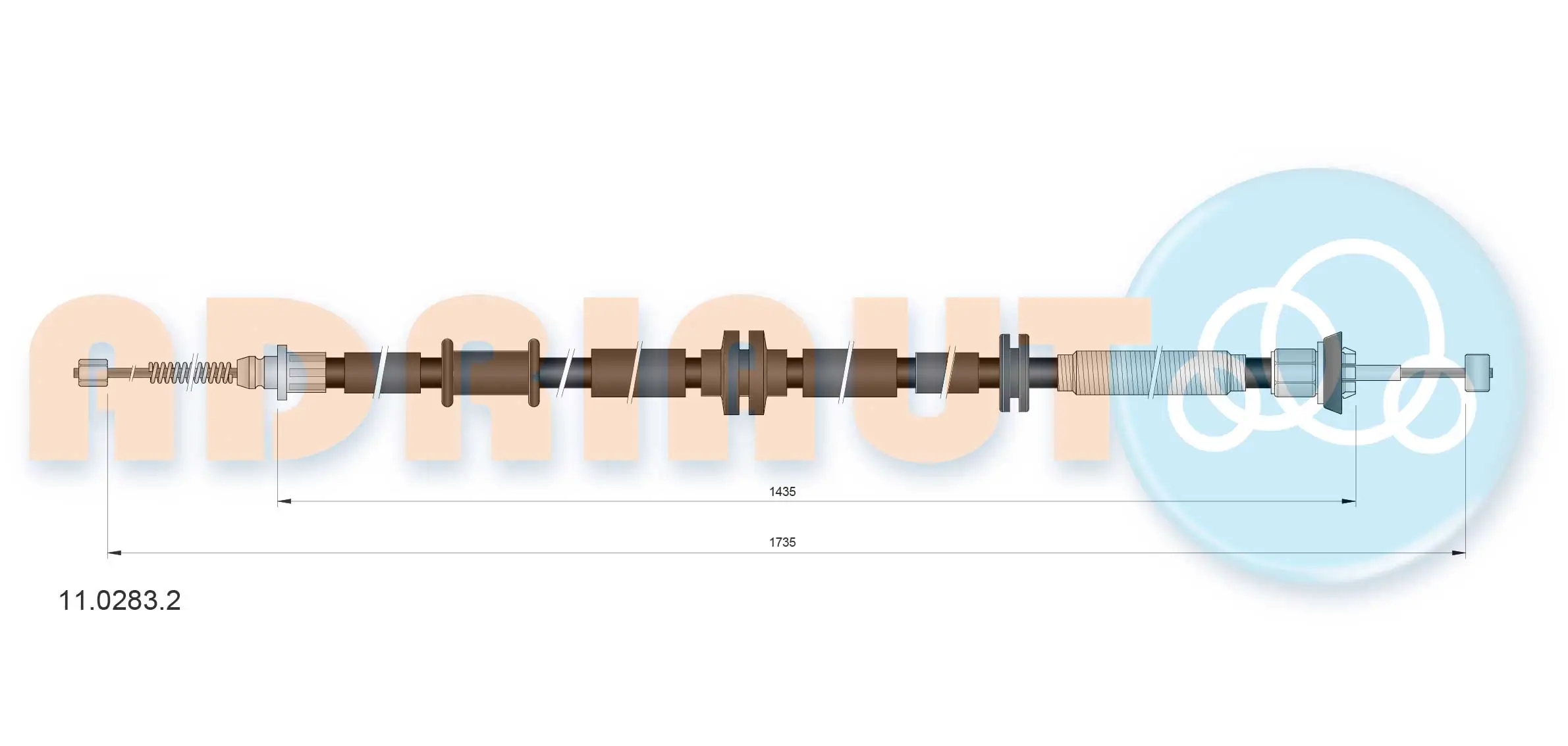 Comprar Cable de freno de mano trasero derecho Fiat Tipo  356 a bajo precio