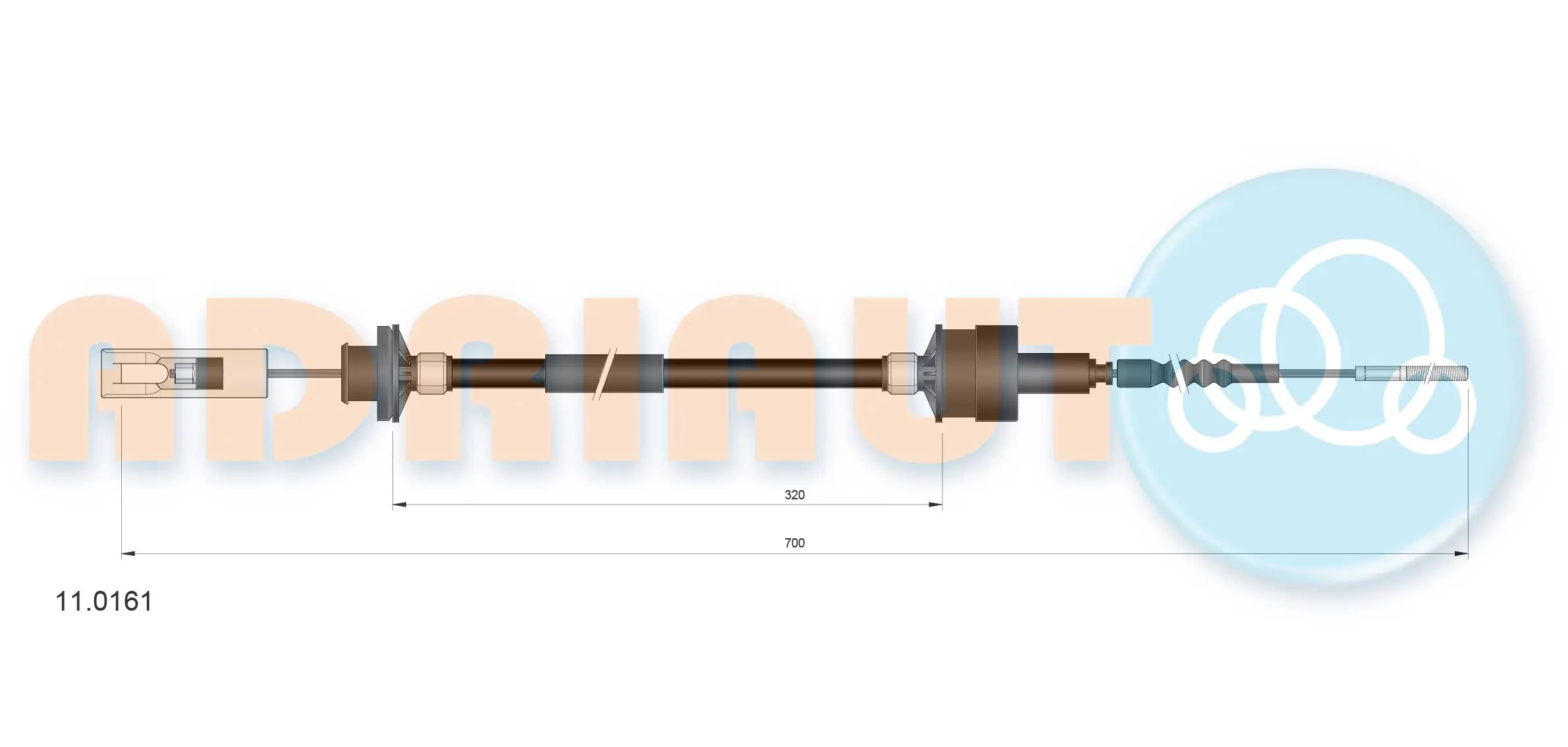 Cable de accionamiento del embrague Fiat Tipo (1987-1996)
