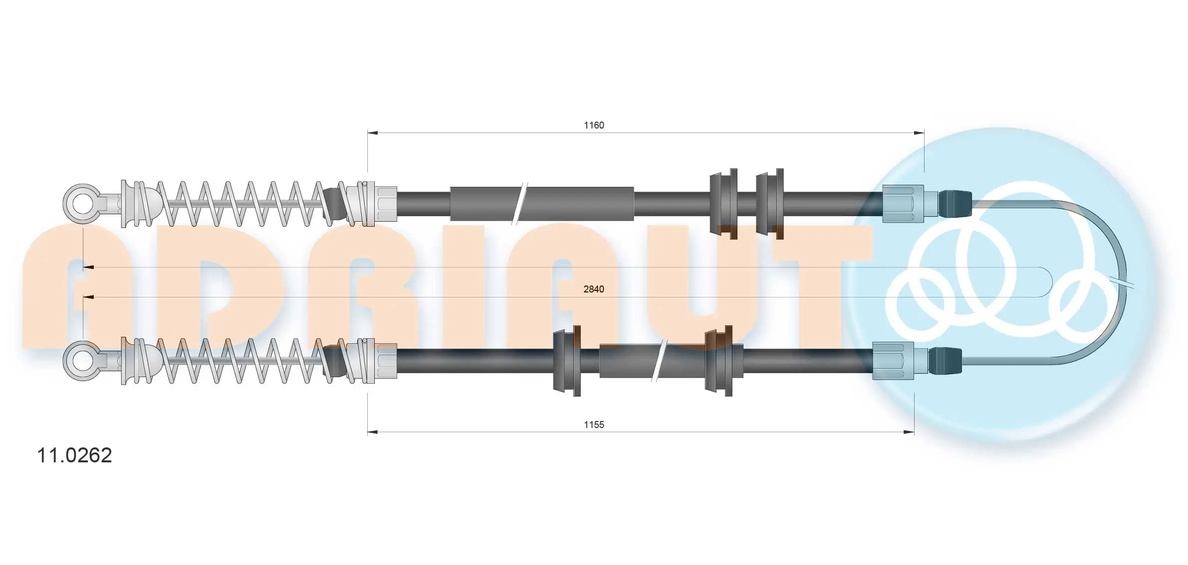 Comprar Cable de freno de mano trasero derecho/izquierdo Fiat Fiorino  146 Uno a bajo precio