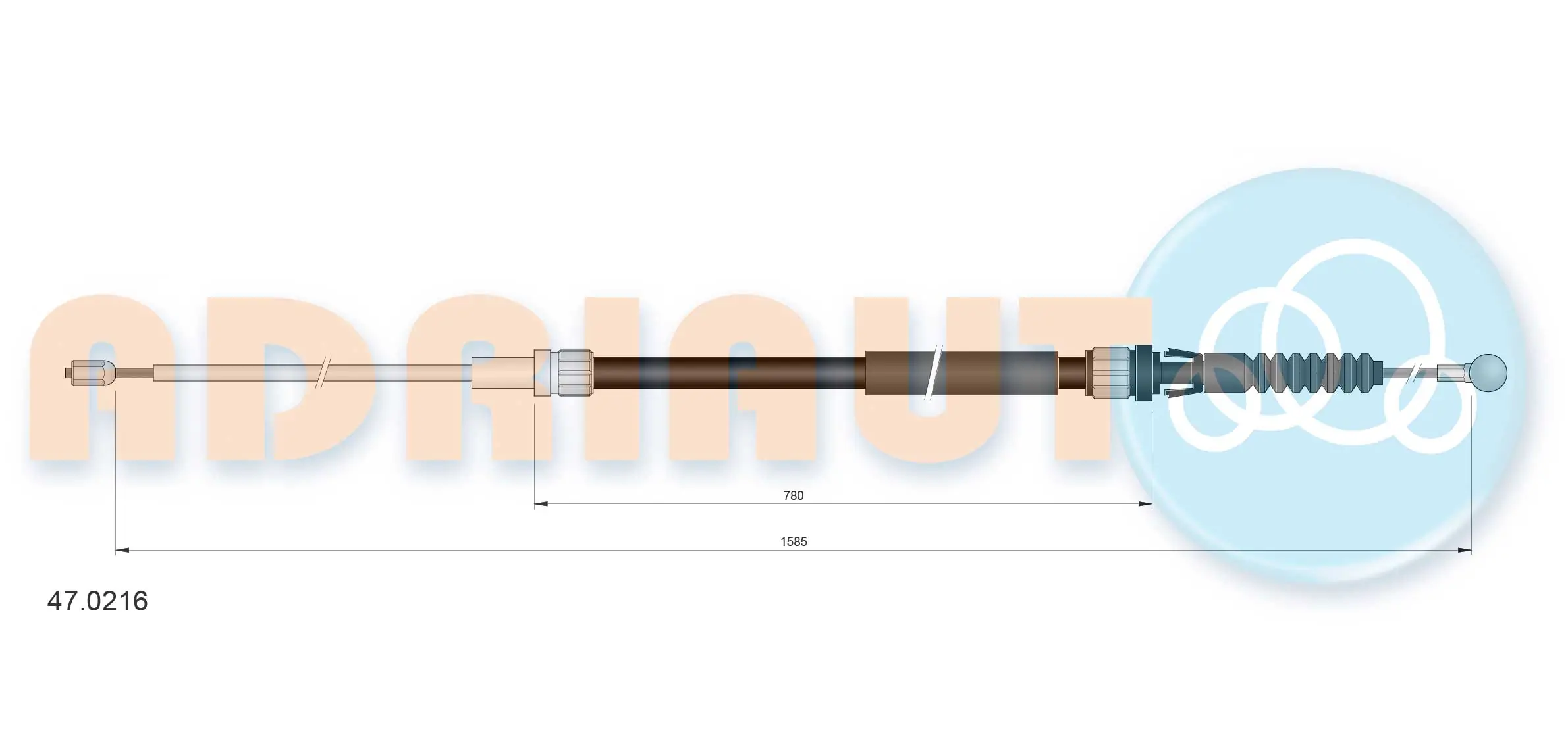Cable de freno de mano trasero derecho/izquierdo para Renault 9 L42