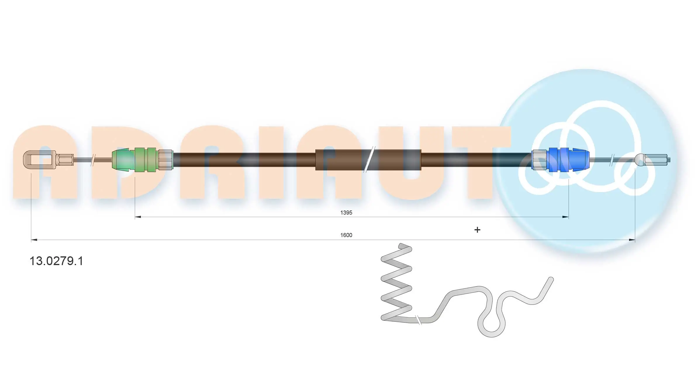 Cable de freno de mano trasero izquierdo para Ford Connect TC7