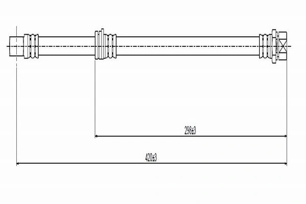 Latiguillos de freno delantero para Opel Omega 16, 17, 19