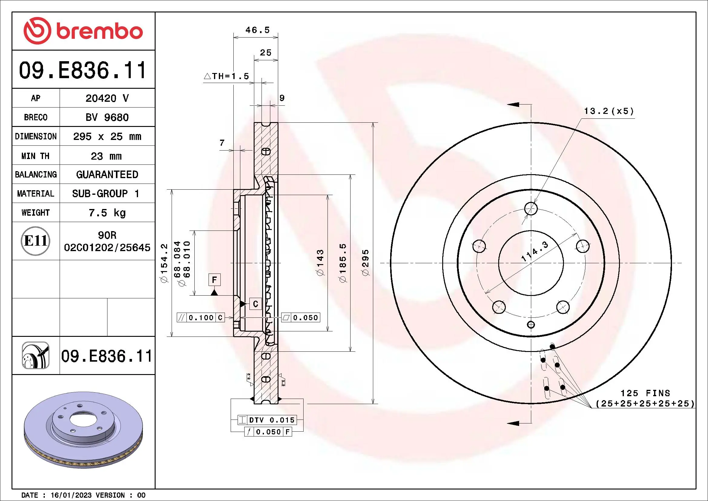 09E83611 Brembo