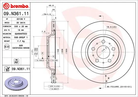 09N36111 Brembo
