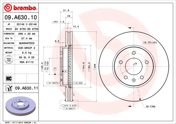Comprar Disco de freno delantero Chevrolet Captiva I C100 a bajo precio
