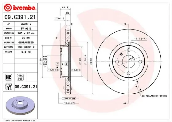 09C39121 Brembo