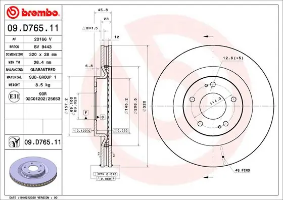 09D76511 Brembo