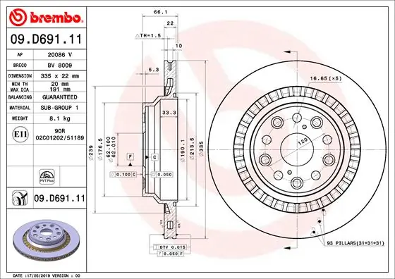 09D69111 Brembo