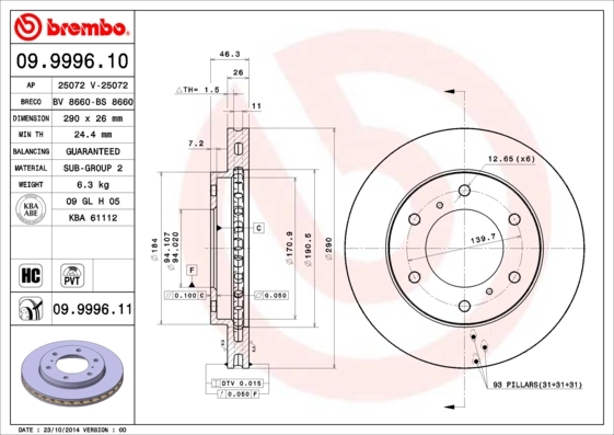 09999610 Brembo