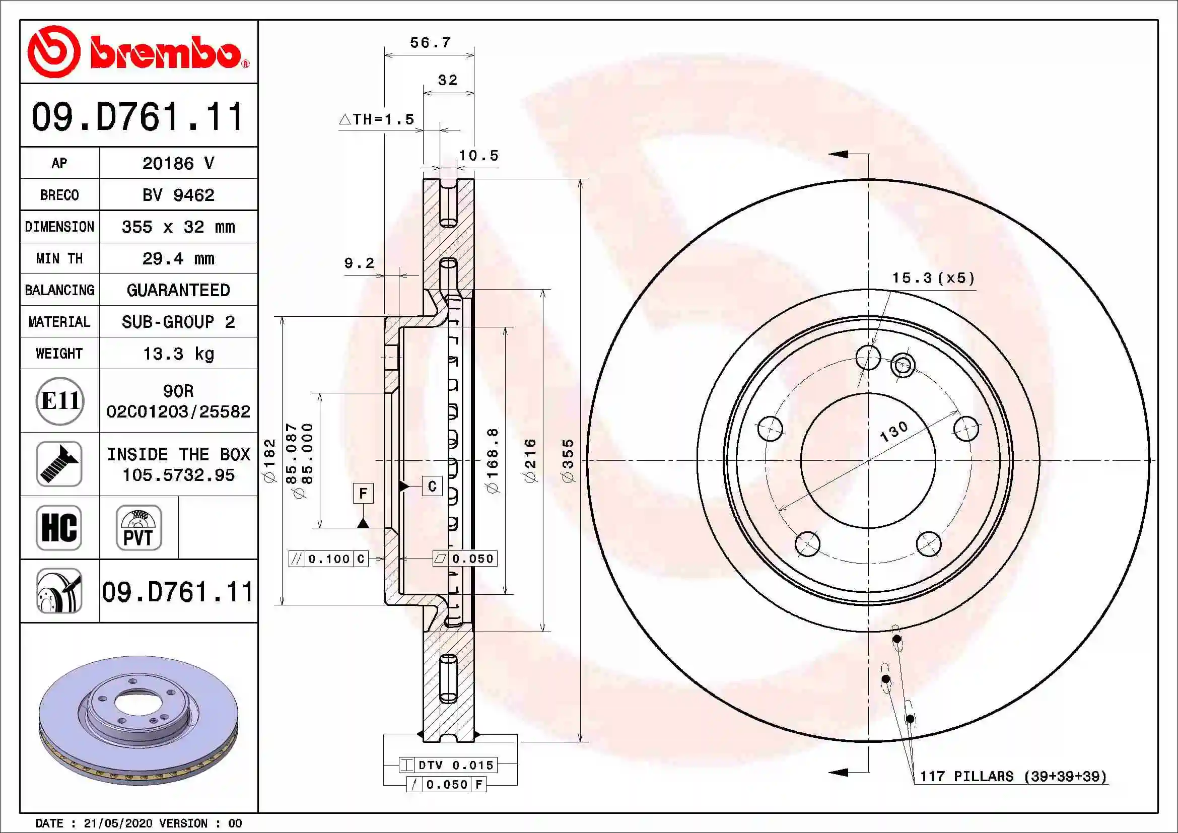 09D76111 Brembo