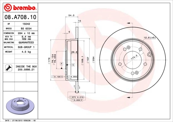 08A70810 Brembo