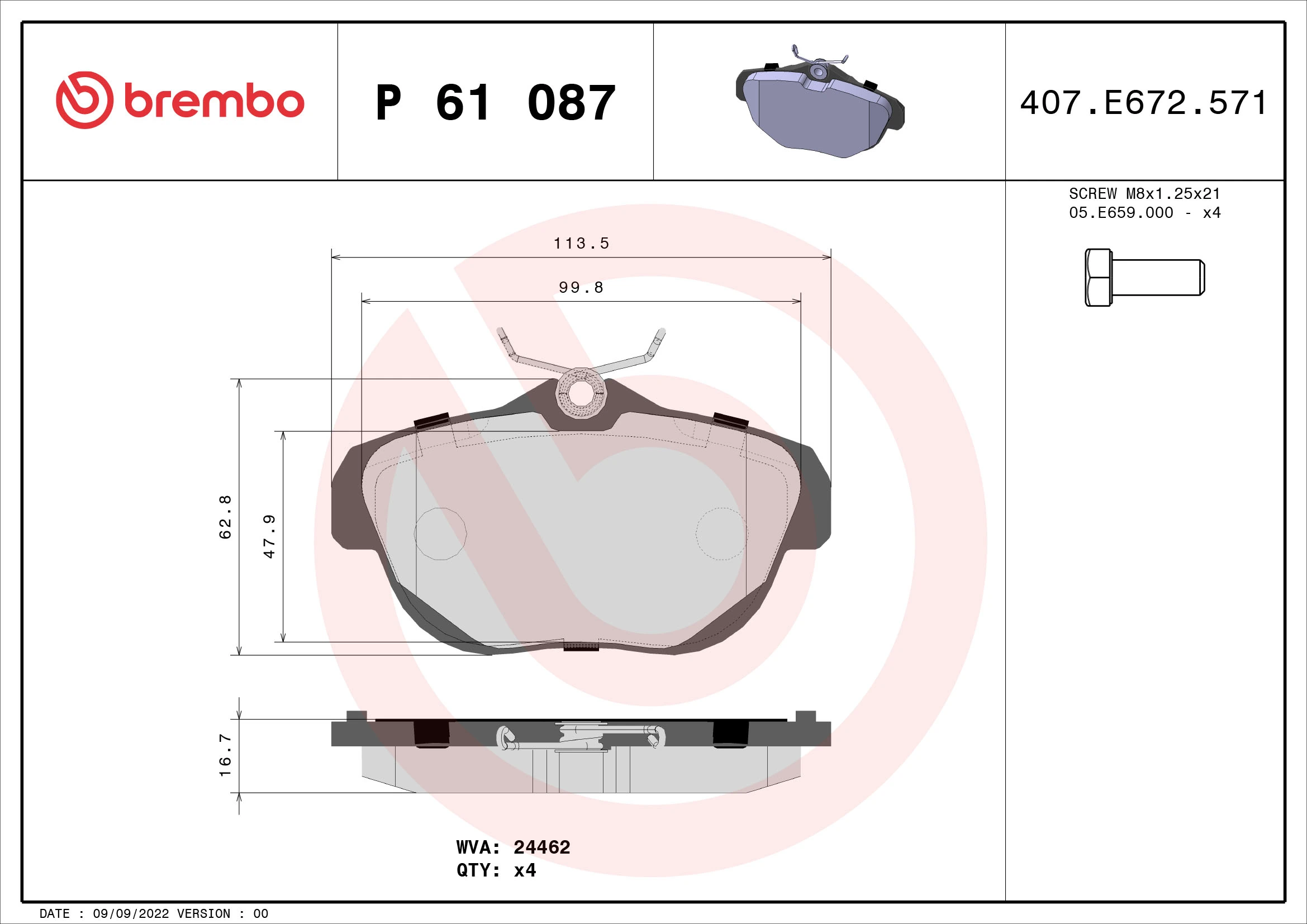P61087 Brembo