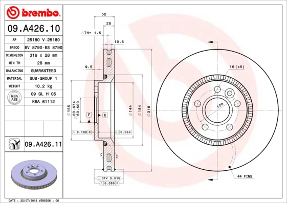 09A42610 Brembo