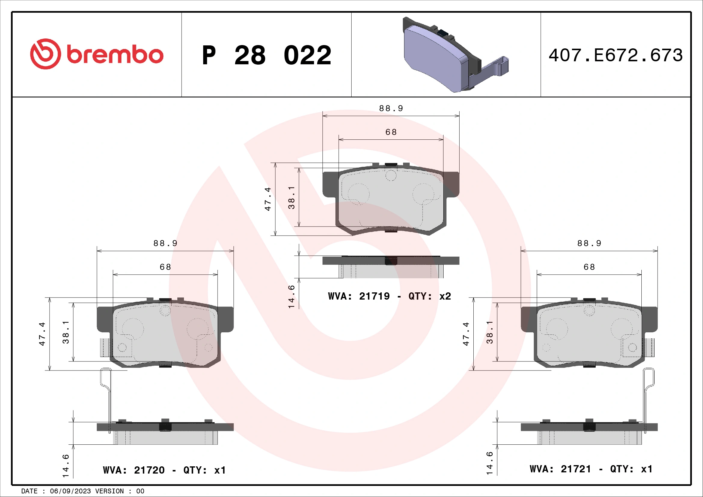 P28022 Brembo