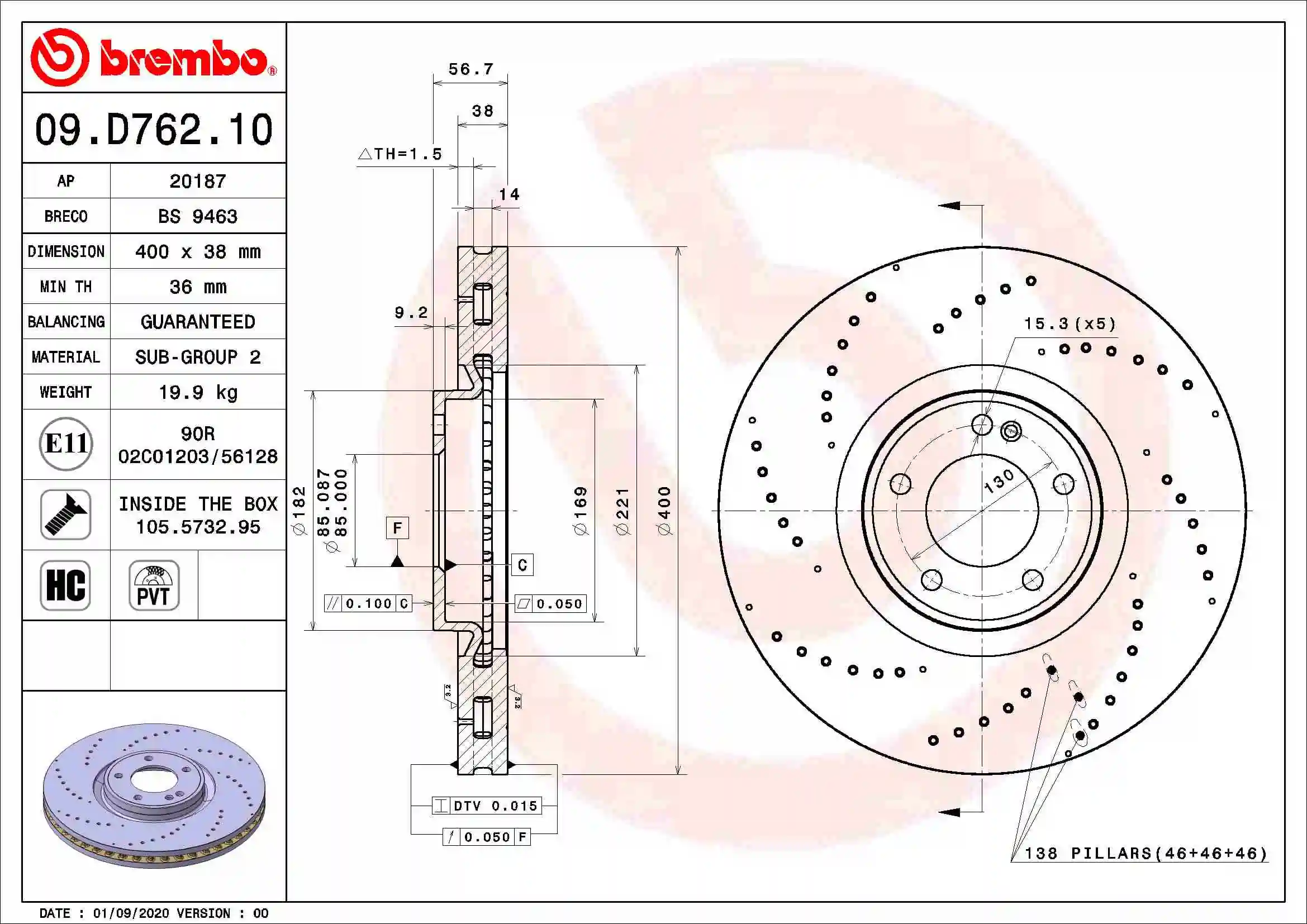 09D76210 Brembo
