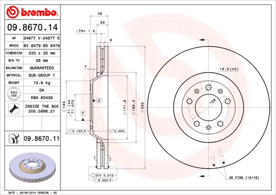 09867014 Brembo