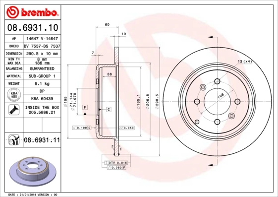 08693110 Brembo