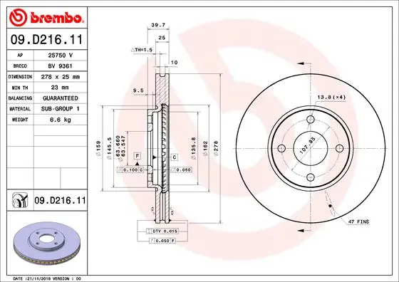 09D21611 Brembo