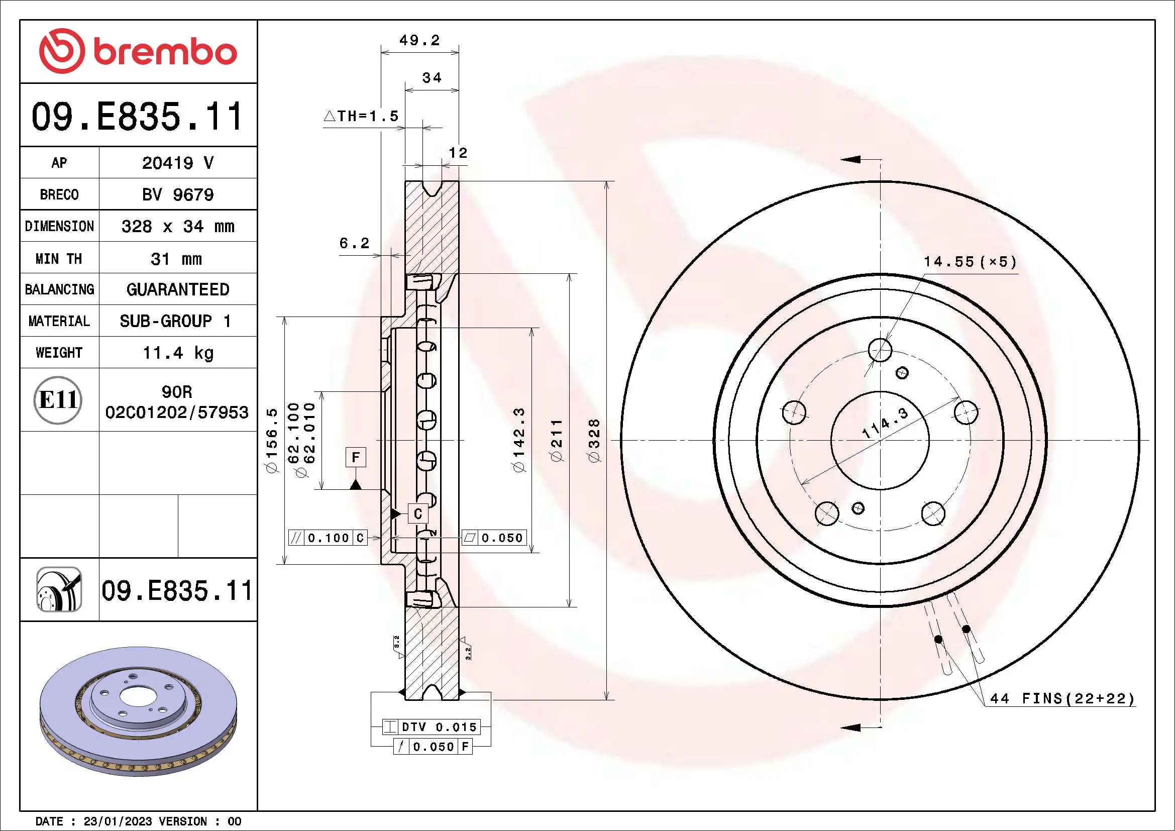 09E83511 Brembo
