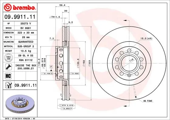 09991111 Brembo