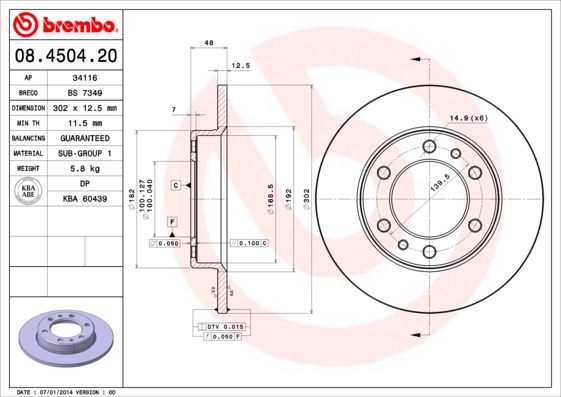 08450420 Brembo