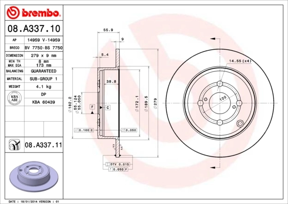 08A33710 Brembo