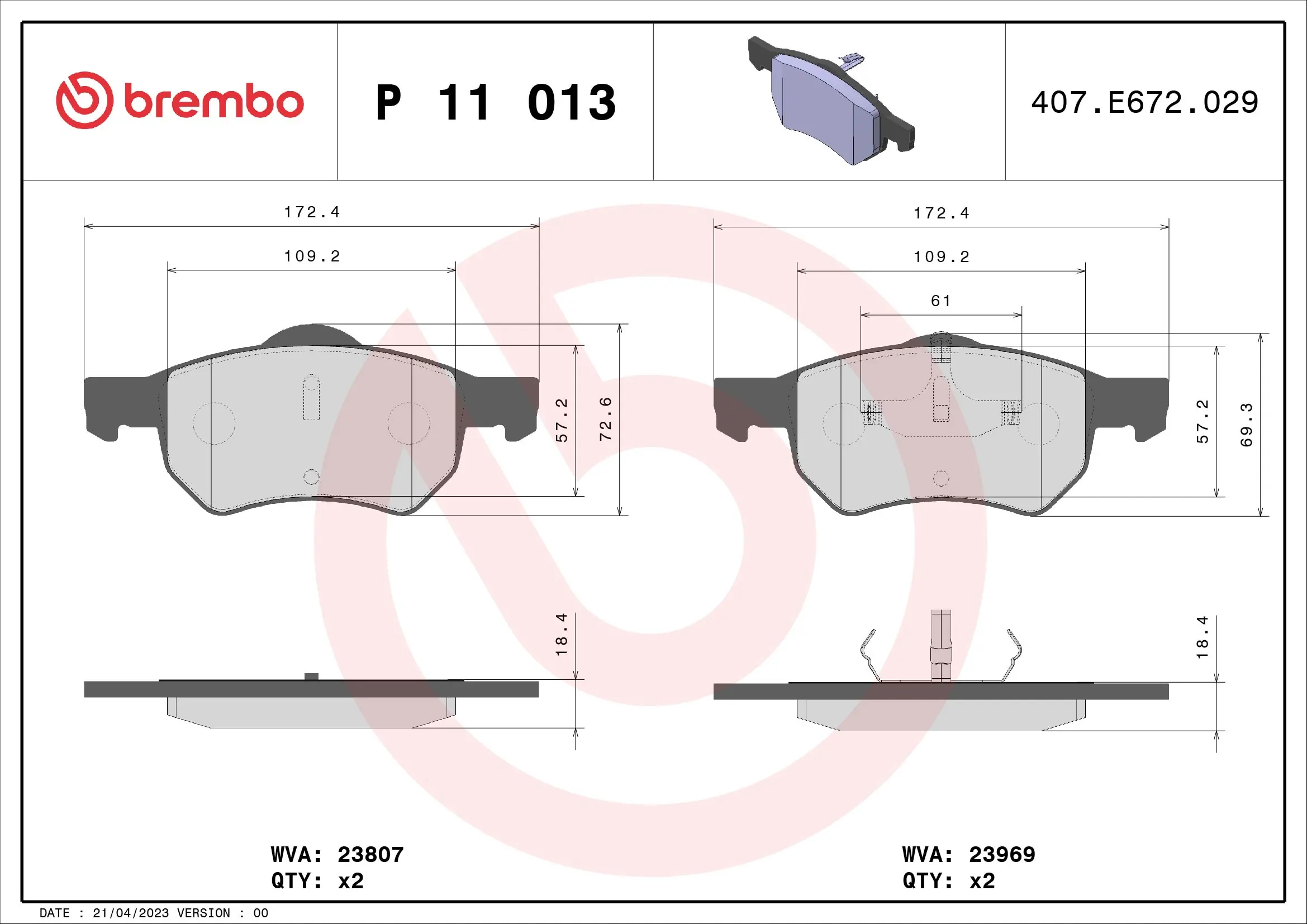 P11013 Brembo