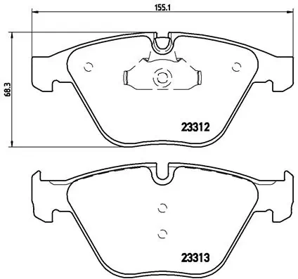 Pastillas de freno delanteras de disco BREMBO P06054
