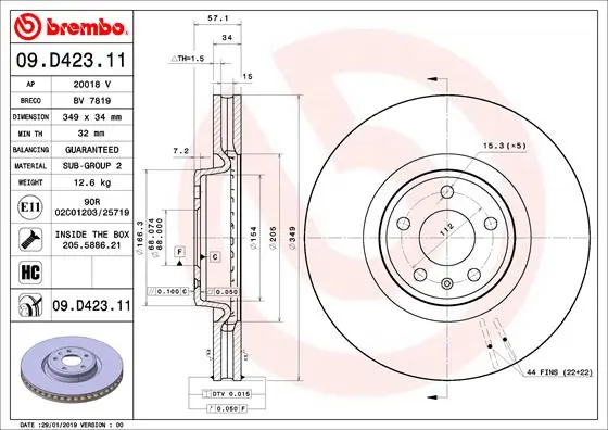 09D42311 Brembo