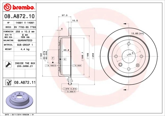 08A87210 Brembo